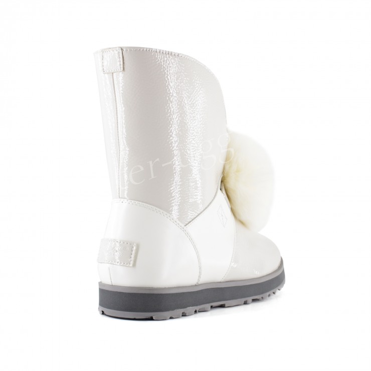 Isley Patent  Waterproof Boot - White