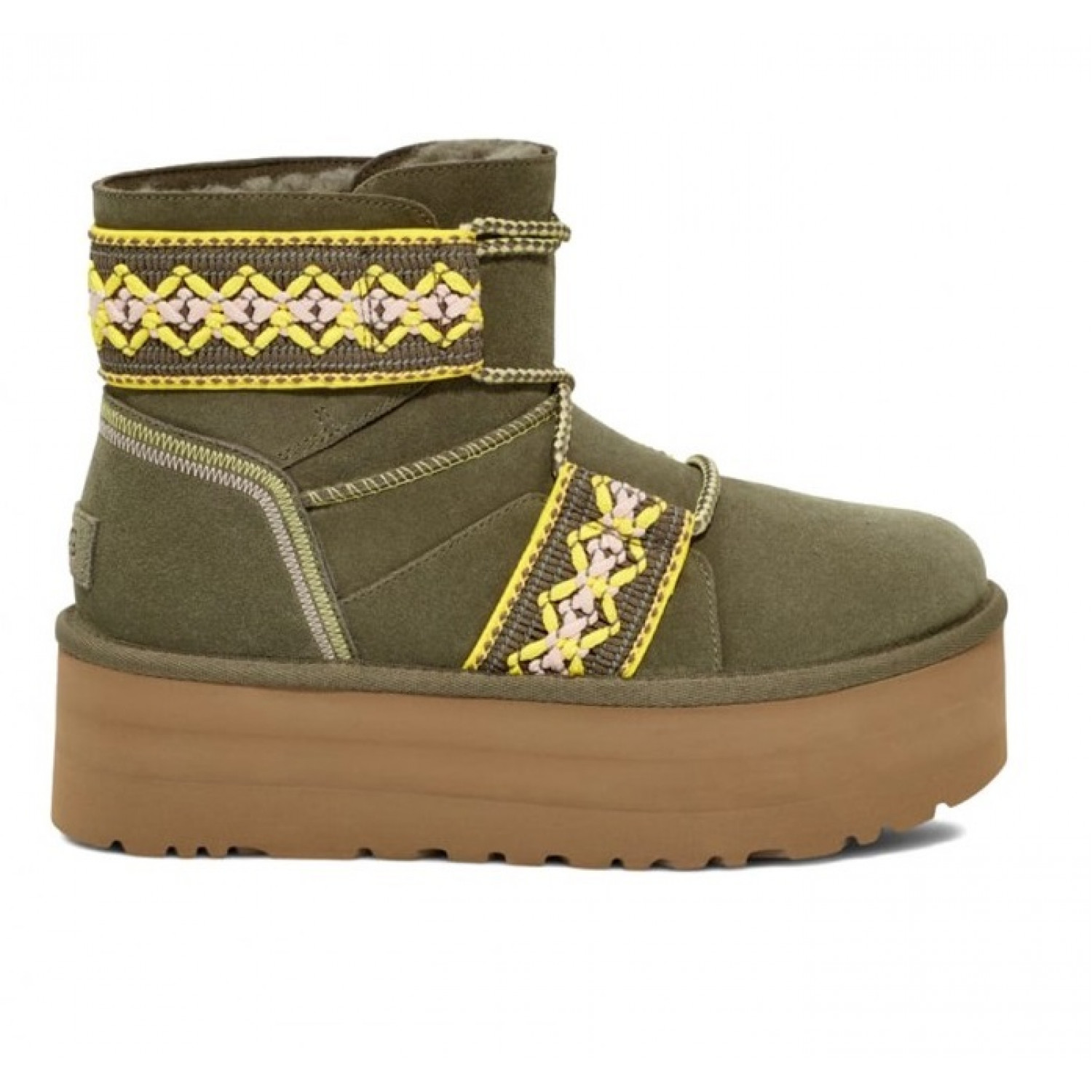 UGG Мини Braid Platform - Burnt Olive