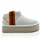 UGG Ультра Мини  Braid Platform - White