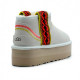 UGG Ультра Мини  Braid Platform - White