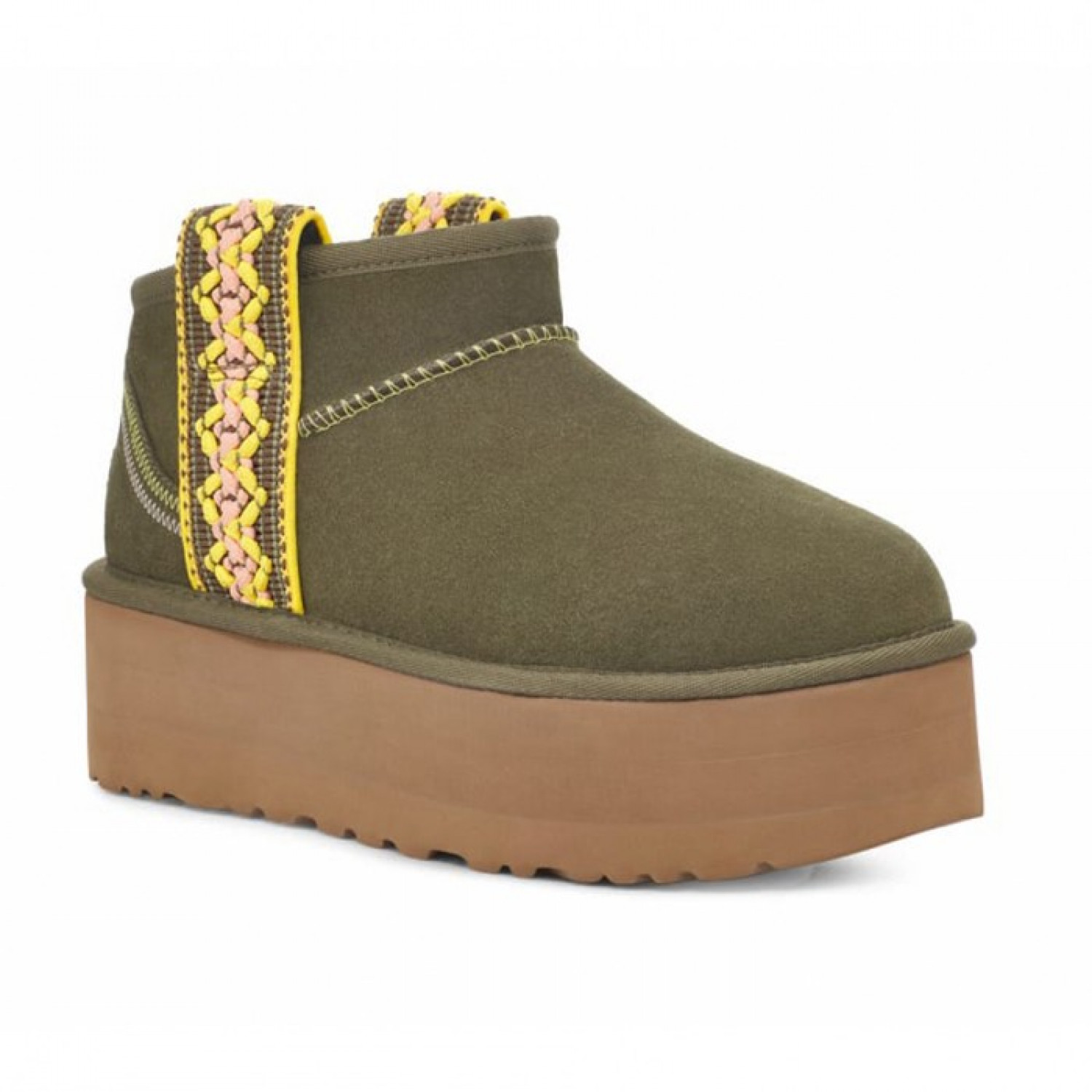 UGG Ультра Мини  Braid Platform - Burnt Olive