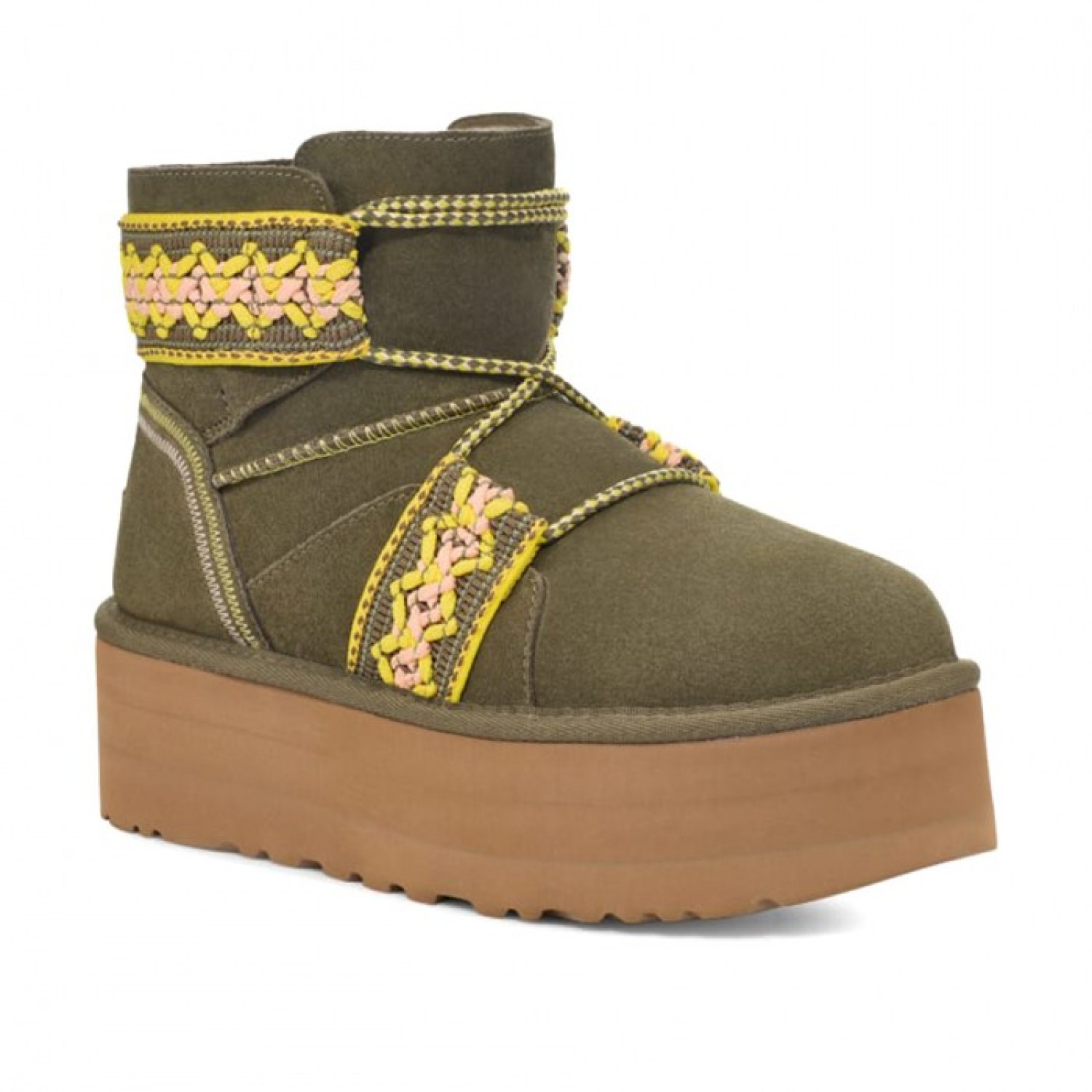 UGG Мини Braid Platform - Burnt Olive