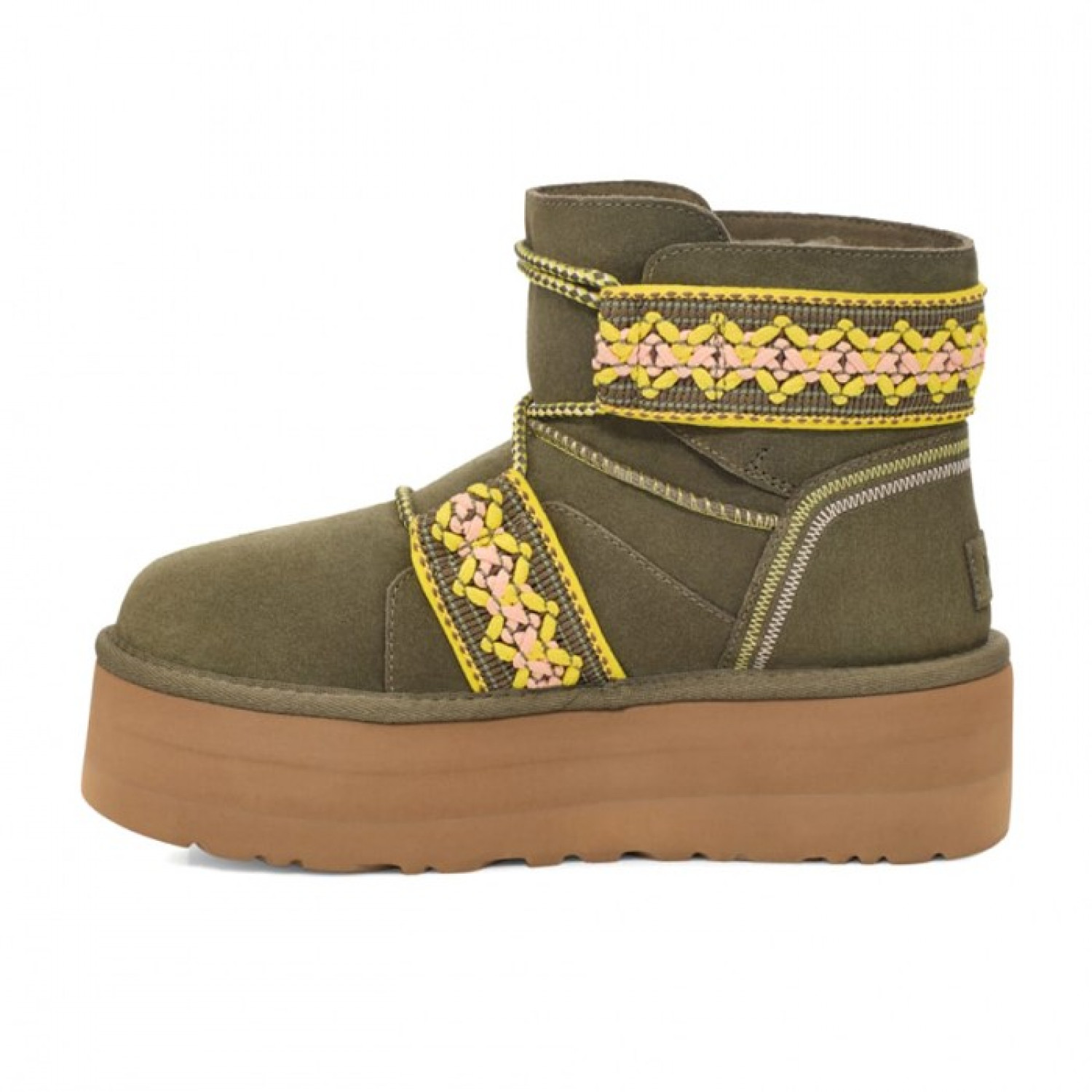 UGG Мини Braid Platform - Burnt Olive
