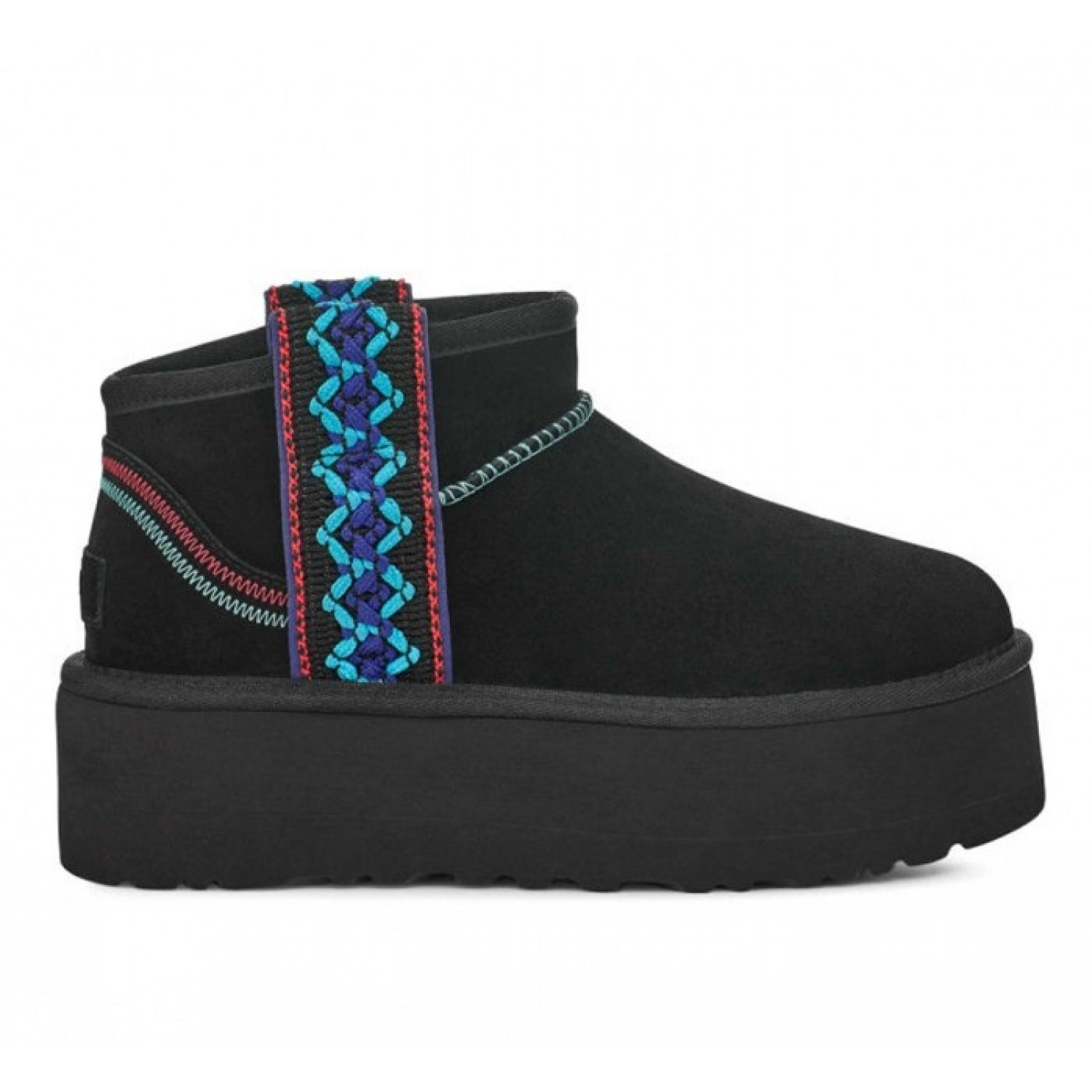 UGG Ультра Мини  Braid Platform - Black