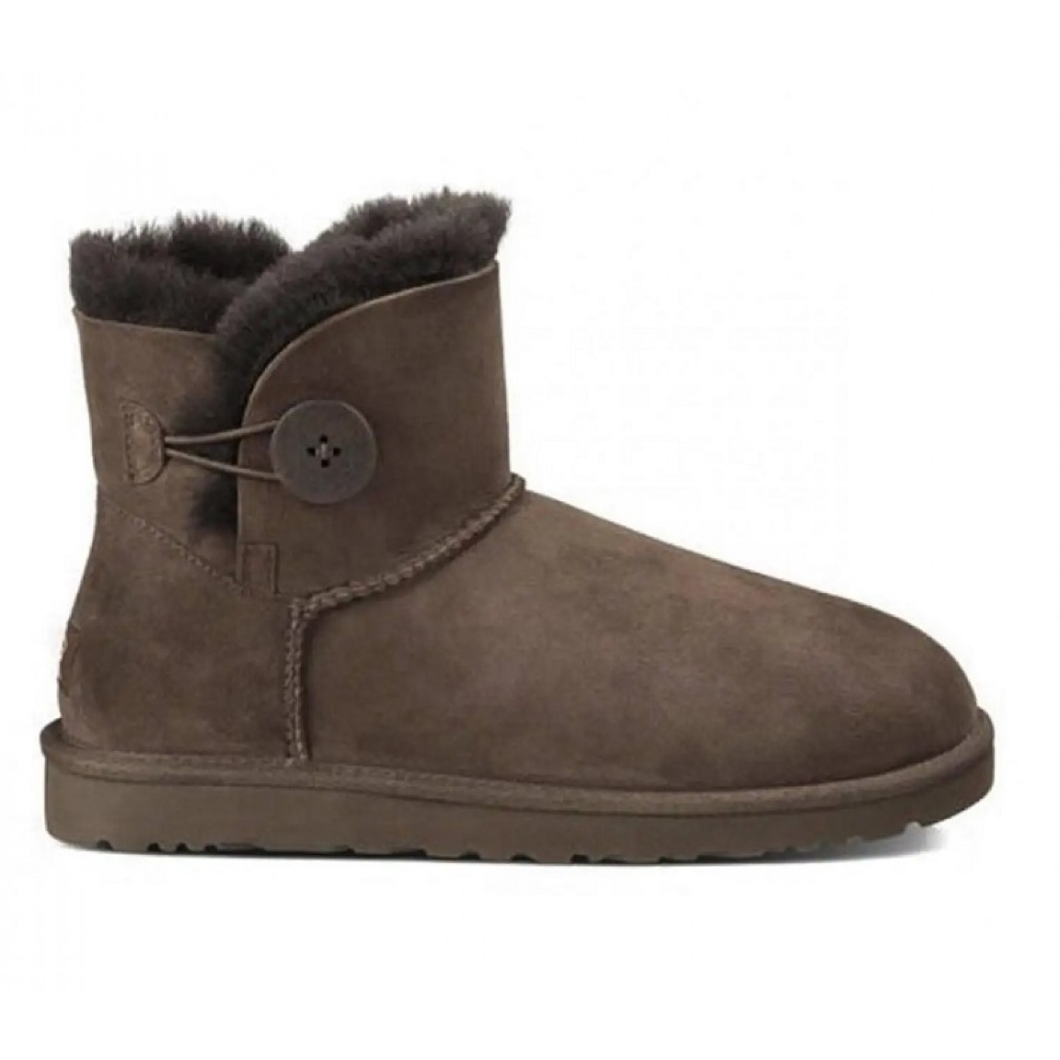 UGG Mini Bailey Button  - Chocolate